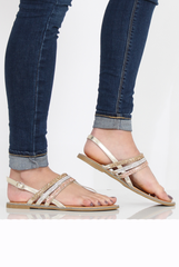 Gold Sparkle Sling Back - Lula-Dresses