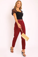 Gold Square Diamante Chain Belt - Harlen-Belts