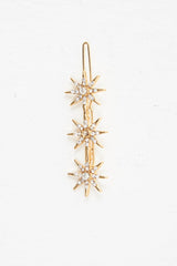 Gold Star Detail Diamante Embellished Hair Clip - Kymari-Hair