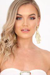 Gold Tassel Earrings - Denae-Jewellery