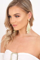 Gold Tassel Earrings - Denae-Jewellery