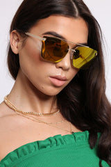 Gold Tint Lens Sunglasses - Miyah-Sunglasses