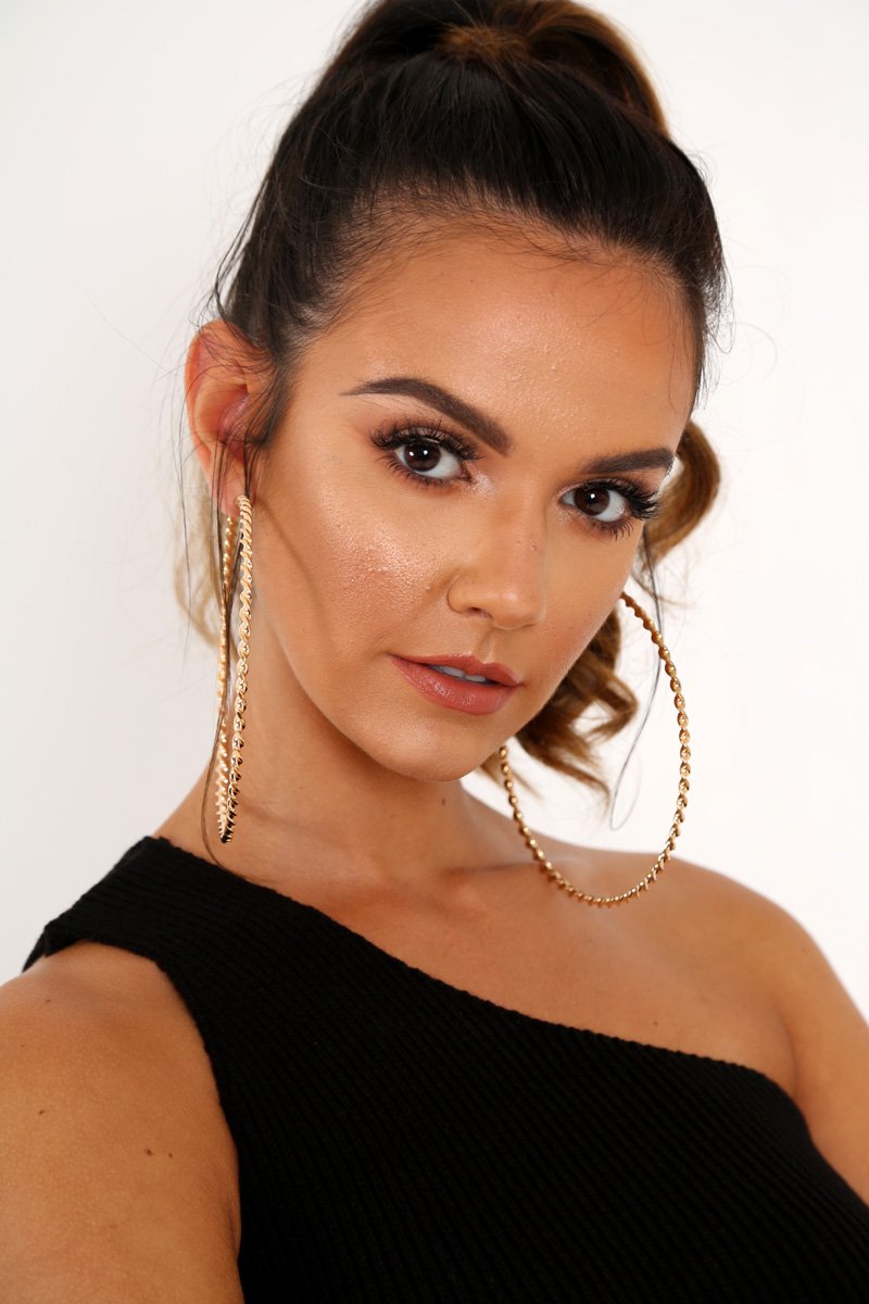 Gold Twist Oversized Gold Hoop Earrings - Oliviagrace-Jewellery