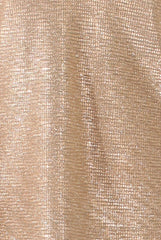 Golden Metallic Textured Slip Dress - Saffron-Dresses