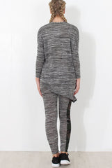 Gracie Grey Camouflage Asymmetric Loungewear set-Loungewear