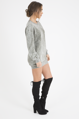 Green Acid Wash Jumper Dress - Cheryl-Jumper