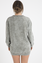 Green Acid Wash Jumper Dress - Cheryl-Jumper