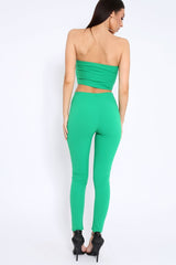 Green Bandeau Top And Leggings Co-Ord - Kristina-Co-ords