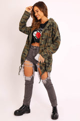 Green Camo Sequin Rock & Roll Design Jacket - Siona-Jackets