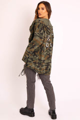 Green Camo Sequin Rock & Roll Design Jacket - Siona-Jackets