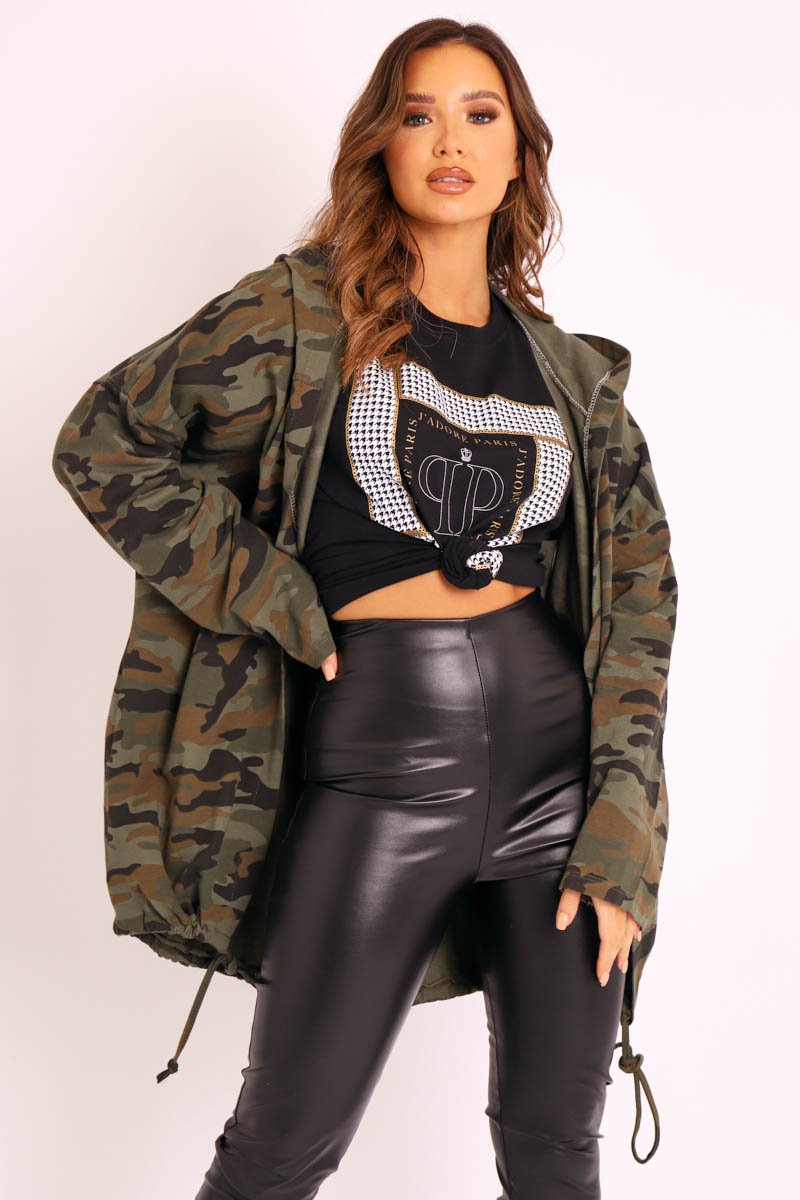 Green Camo Sequin Wing Design Jacket - Siona-Jackets