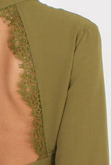 Green Cut Out Bell Sleeve Co-ord - Leia-Co-ords