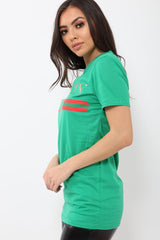 Green Guilty Slogan T-shirt - Ava-Tops