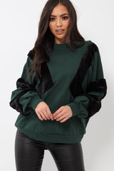 Green Jumper with Fur on Front and Sleeves - Mercedes-Jumper