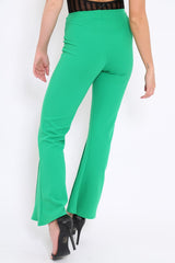 Green Kick Flare Pants - Rita-Trousers