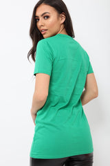 Green L'amour Paris Rose Slogan T-shirt - Marissa-T-shirt