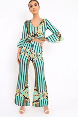 Green Pattern Print Co-ord -Hasna-Co-ords