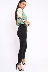 Green Scarf jumpsuit - Gena-Jumpsuits