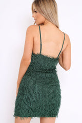 Green Shimmery Shaggy Dress - Sophie-Dresses