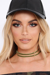 Green Tie Bow Choker - Danielle-Chokers