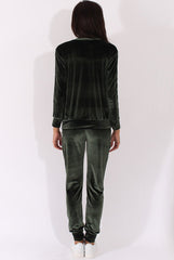 Green Velvet Stripe Tracksuit - Armani-Tracksuits