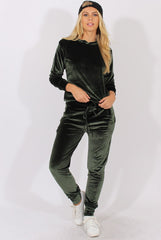 Green Velvet Tracksuit - Liv-Tracksuits