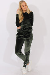 Green Velvet Tracksuit - Liv-Tracksuits
