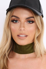 Green Velvet Wide Choker - Aala-Chokers