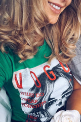 Green Vogue Slogan T-shirt - Alana-Tops