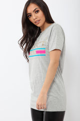 Grey Always Perfect Slogan T-shirt - Analise-Tops