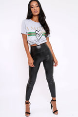 Grey Amour Always Slogan T-shirt - Esmay-Tops