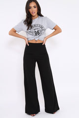 Grey Bad Girls Club Slogan T-shirt - Cally-Tops