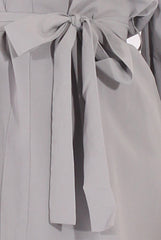 Grey Bardot Tie Waist Top - Angie-Tops