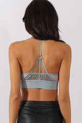Grey Blue Lace Harness Bralet - Saskia-Bralets