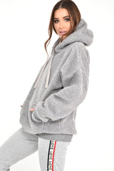Grey Borg Pocket Front Hoodie - Dezi-Hoodies