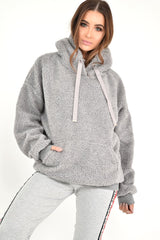 Grey Borg Pocket Front Hoodie - Dezi-Hoodies