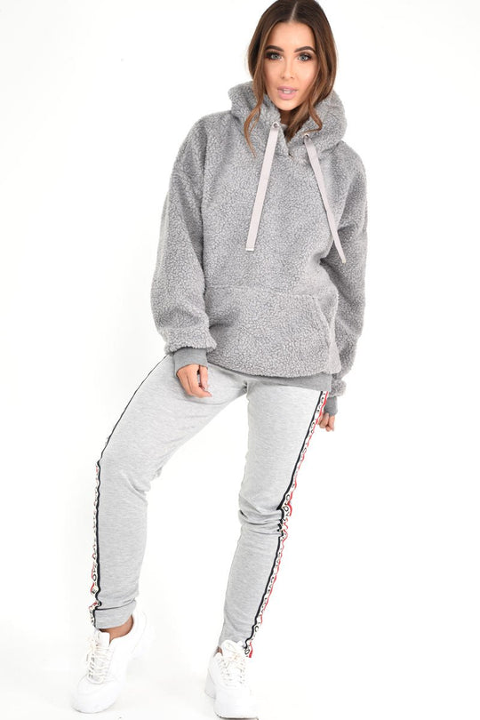 Grey Borg Pocket Front Hoodie - Dezi