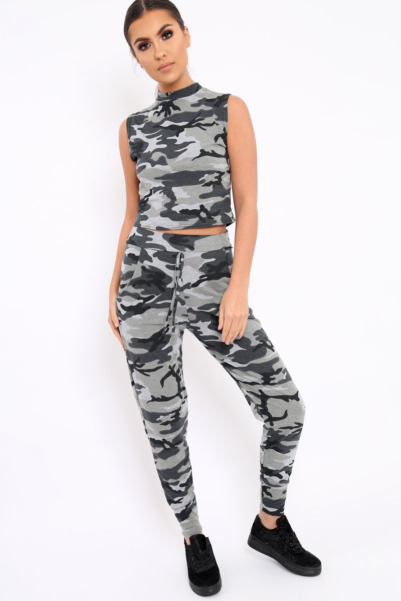 Grey Camo Lounge Wear Set - Hayda-Loungewear