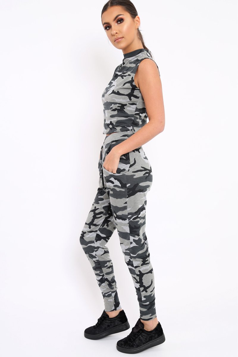Grey Camo Lounge Wear Set - Hayda-Loungewear