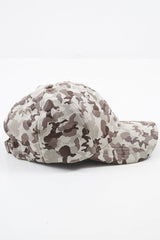 Grey Camoflage Print Cap Hat - Lannie-Hats