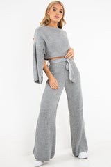 Grey Chunky Knit Loungewear Set - Harper-Loungewear