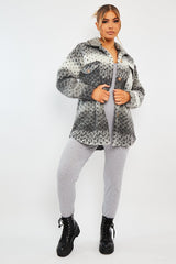 Grey Chunky Knit Shacket - Ellajane-Shacket