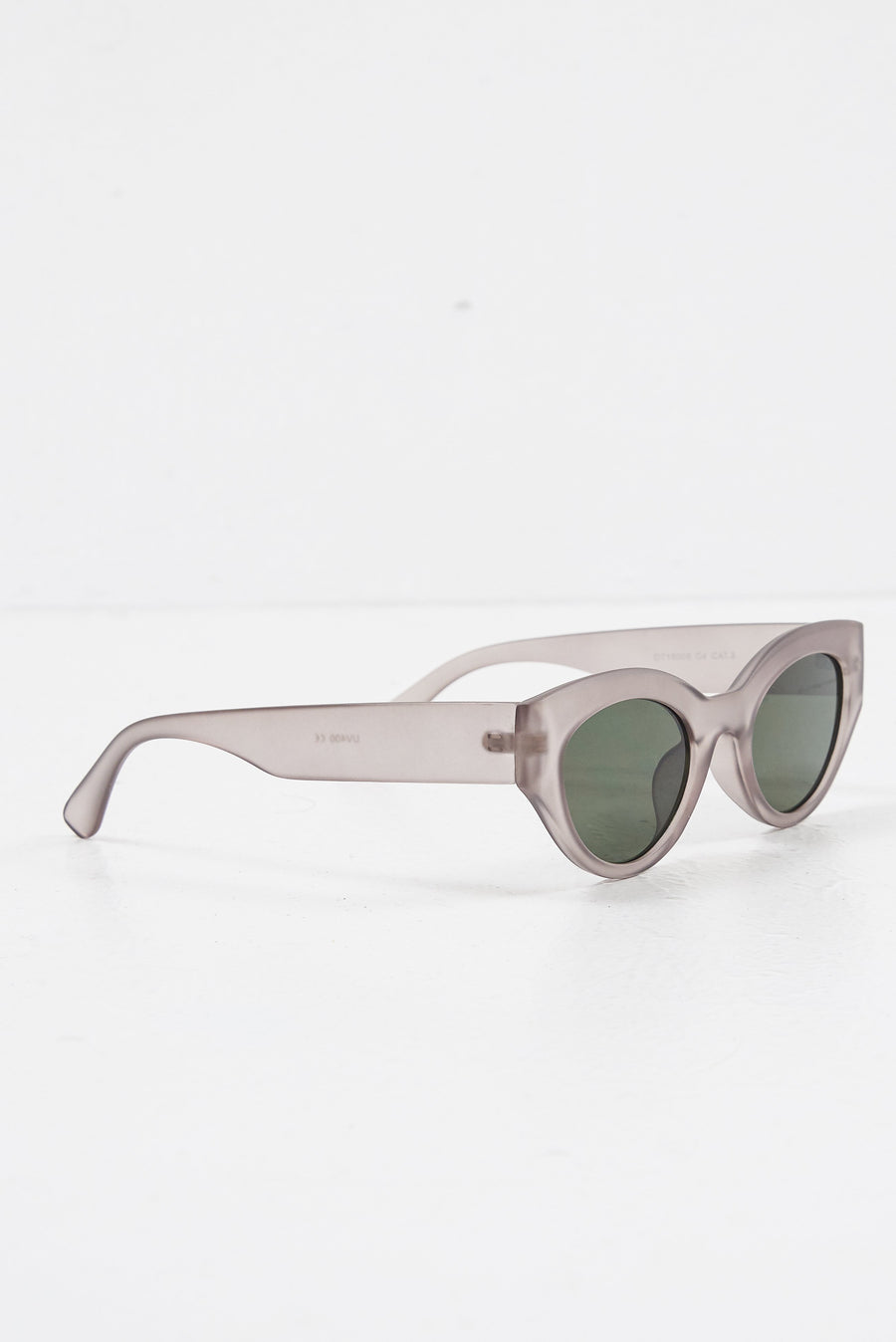 Grey Chunky Oval Tinted Lens Sunglasses - Dailey-Sunglasses