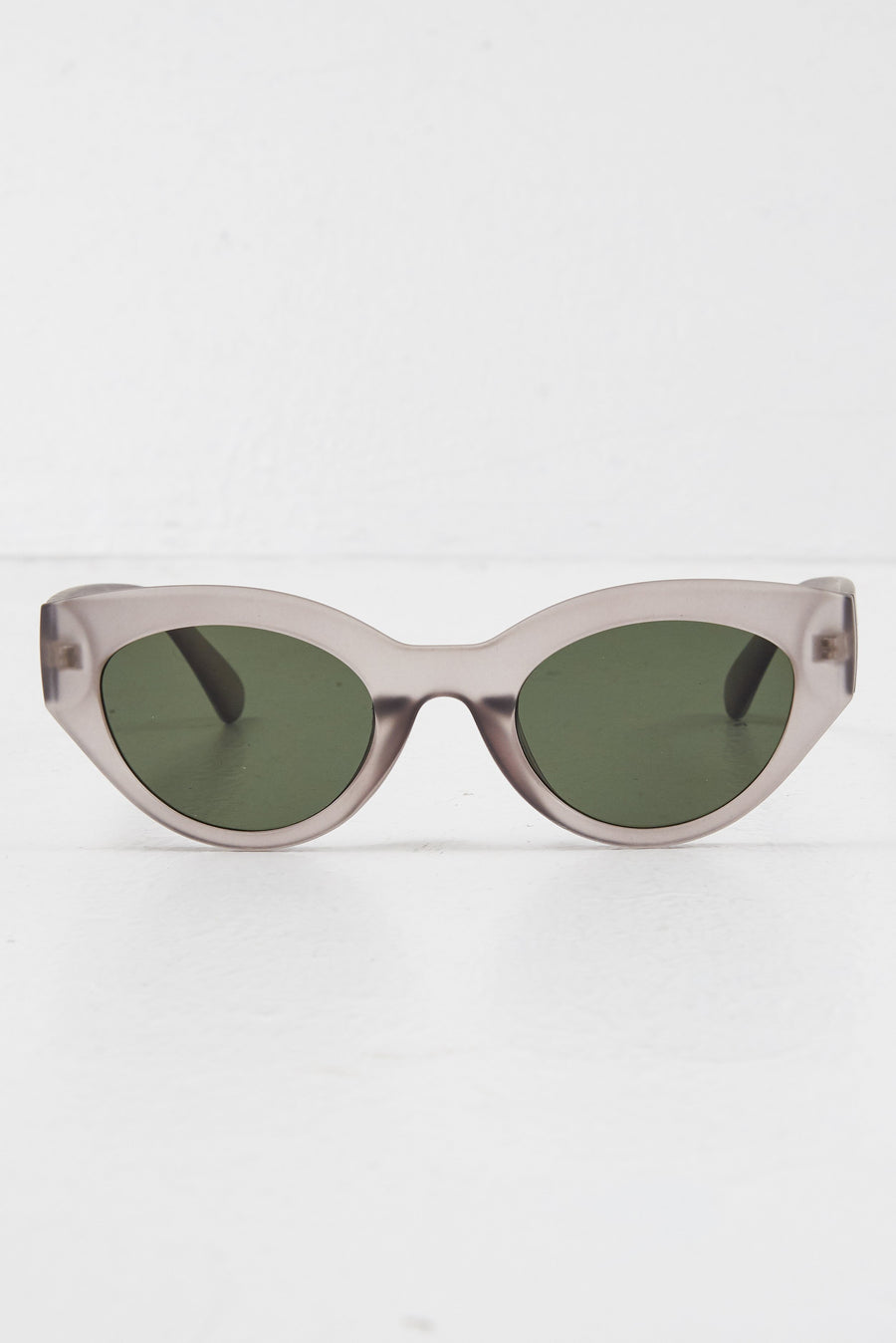 Grey Chunky Oval Tinted Lens Sunglasses - Dailey-Sunglasses