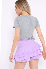 Grey Crew Neck Checker Board Lover Slogan T-Shirt - Camrie-Tops