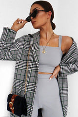 Grey Crop Top and Trousers Co-ord Set - Kimmy-Co-ords