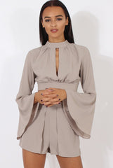 Grey Cut Out Bell Sleeve Co-ord - Leia-Co-ords