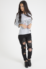 Grey Distressed 'Arizona Phoenix' Print Top - Nova-Tops