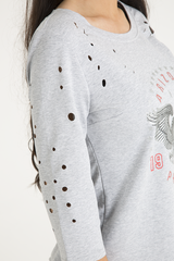Grey Distressed 'Arizona Phoenix' Print Top - Nova-Tops