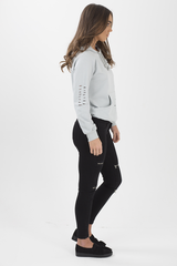 Grey Distressed Hoodie - Kiera-Hoodies